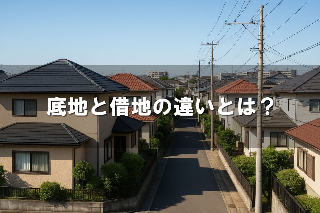 底地と借地の違いとは？