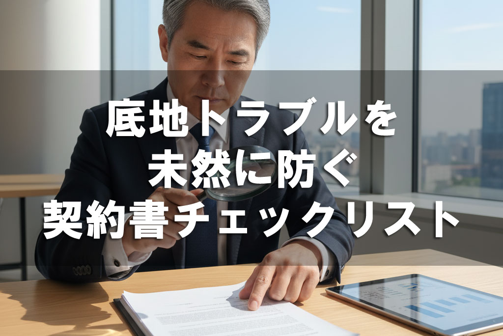 底地トラブルを未然に防ぐ契約書チェックリスト