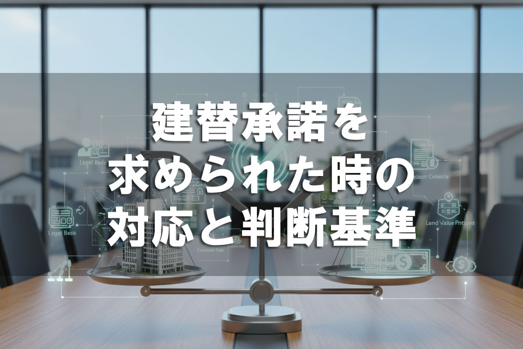 建替承諾を求められた時の対応と判断基準