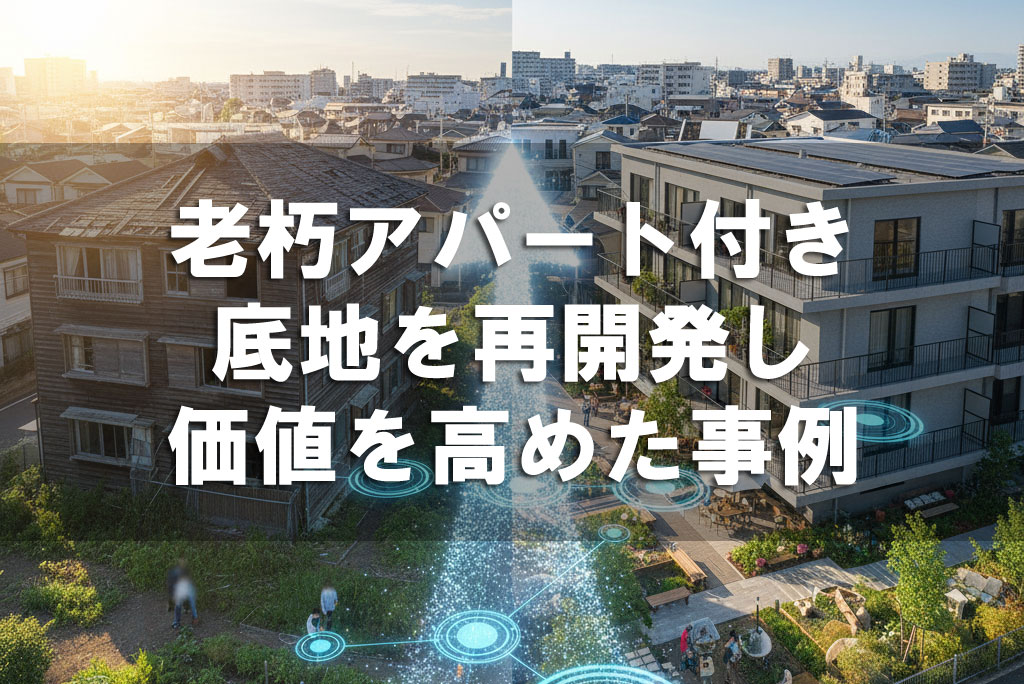 老朽アパート付き底地の再開発で価値を高めた事例