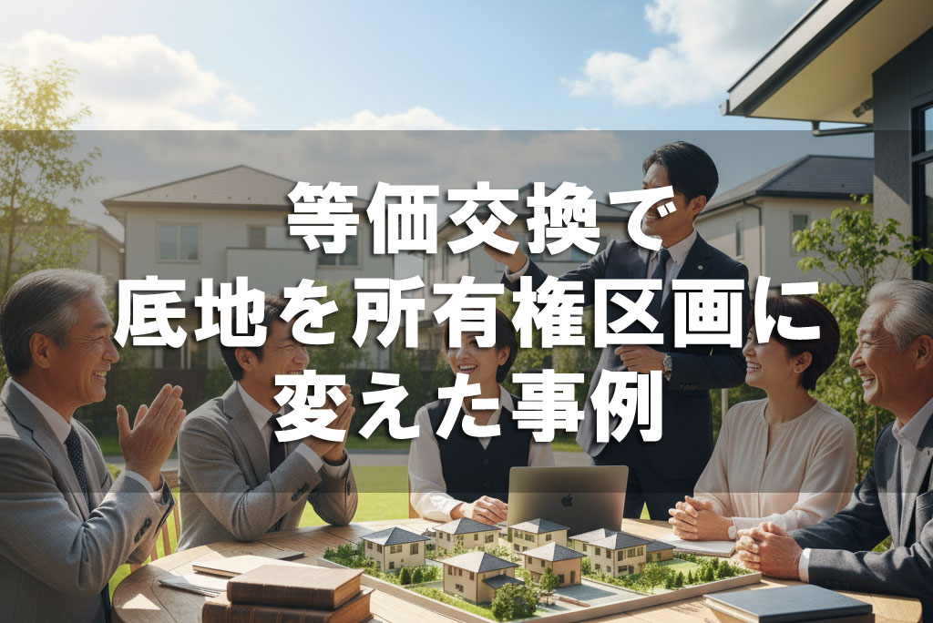 を選択 等価交換で底地を所有権区画に変えた事例