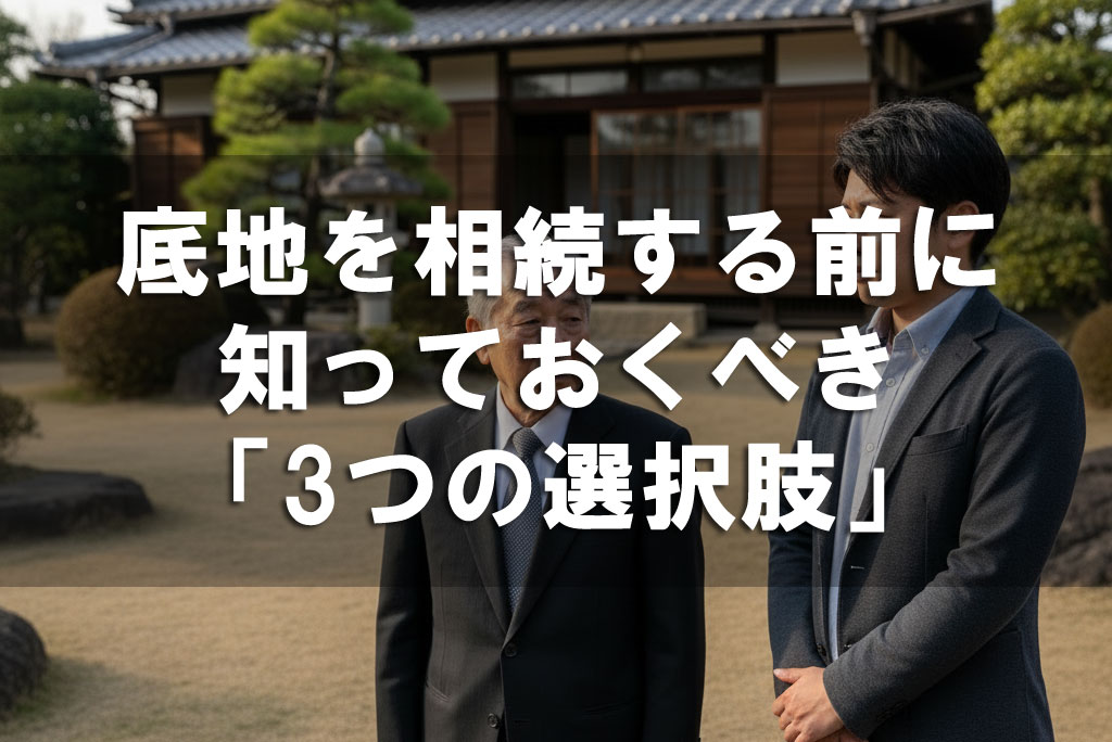 底地を相続、知っておくべき「3つの選択肢」