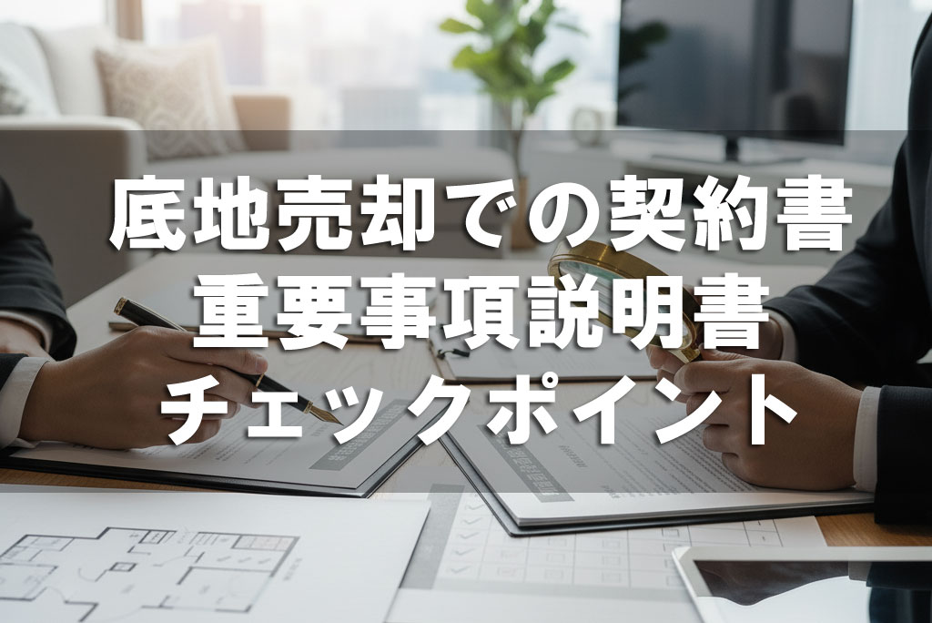 底地売却での契約書・重要事項説明書