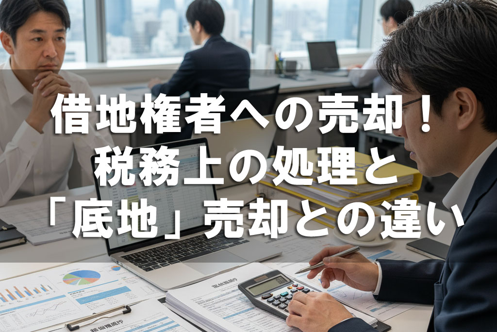 借地権者への売却！税務上の処理と「底地」売却との違い