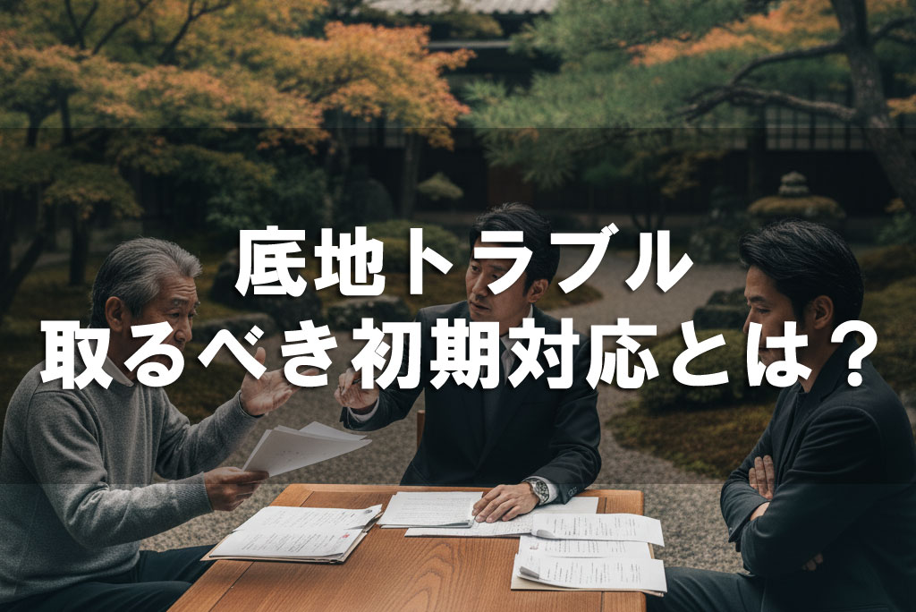 底地トラブル取るべき初期対応とは？