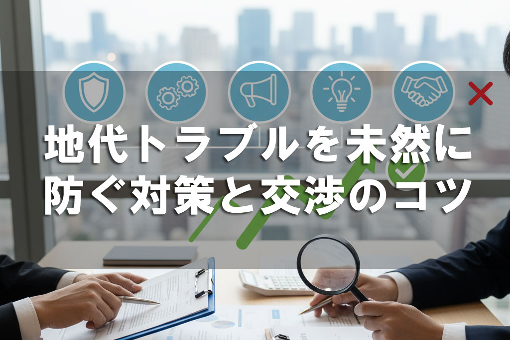 地代トラブルを未然に防ぐ対策と交渉のコツ
