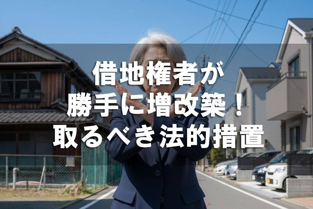 借地権者が勝手に増改築！取るべき法的措置