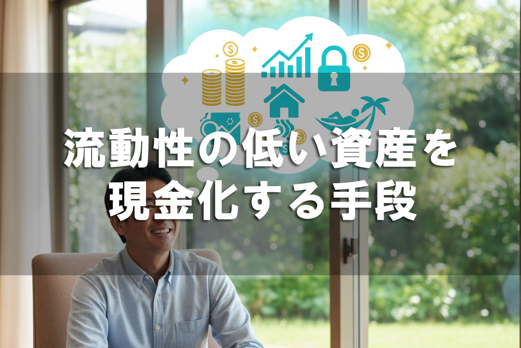 流動性の低い資産を現金化する手段